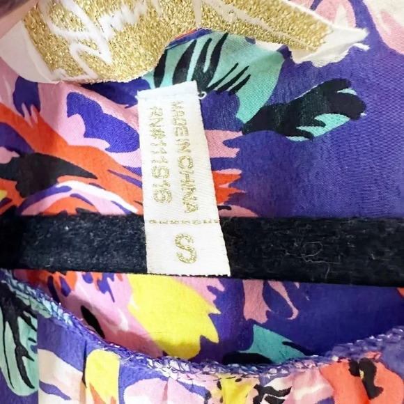 YUMI KIM 100% Silk Blue Floral Wrap Mini Dress - Picture 4 of 8